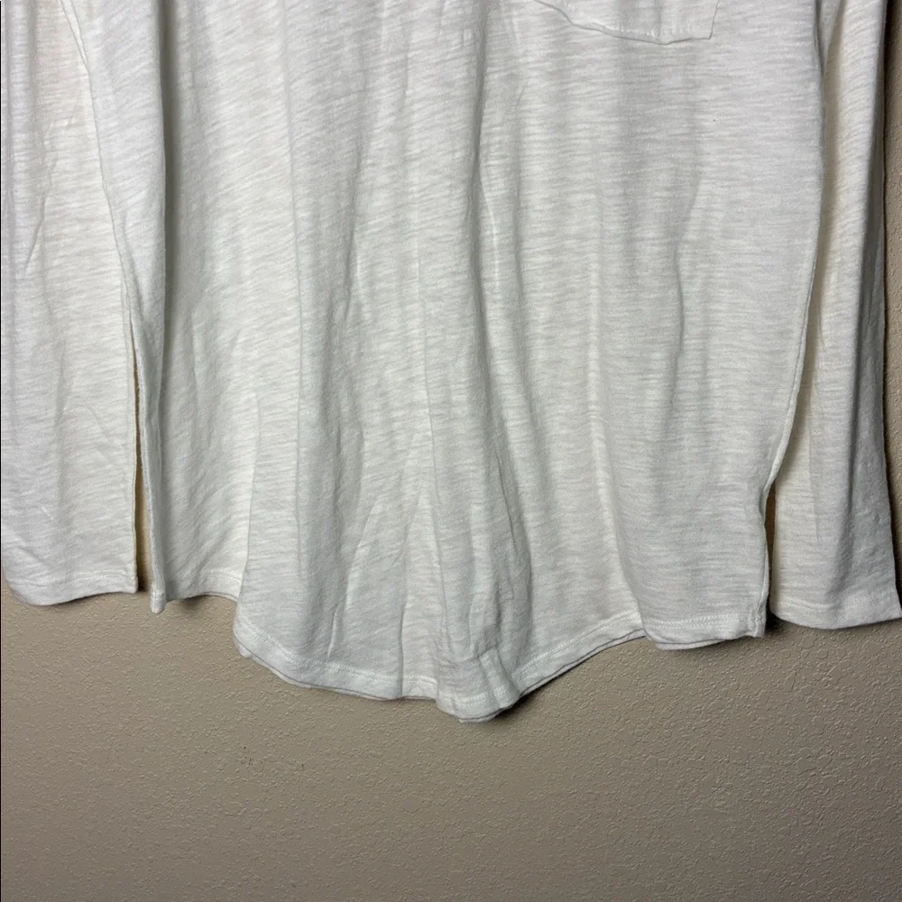 FREE PEOPLE WE THE FREE Small White Betty Long Sleeve‎ Lightweight Pocket Tunic